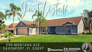 ORLANDO HOMES FOR SALE| JUST LISTED IN DAVENPORT| 234 MONTANA AVE DAVENPORT FL 33897 | ORLANDO HOMES