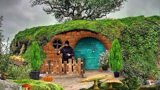 Building of a magical dugout for survival Hobbit House