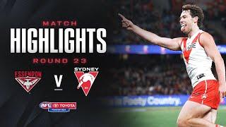 Essendon v Sydney Highlights | Round 23, 2024 | AFL