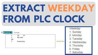 Extract Week day from PLC Clock