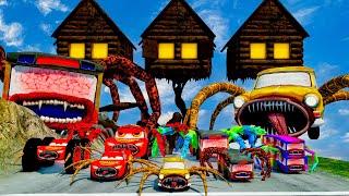 ALL MONSTERS Big & Small Cars vs Downhill Madness with MONSTERS | MEGA PACK #40 | BeamNG.Drive