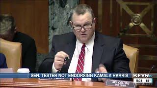 Montana Senator Jon Tester will not endorse Harris