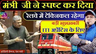 खुशख़बरी | रेलवे मंत्री जी का बयान | रेलवे में  टेक्निकल की जरुरत है | RRB GROUPD NOTIFICATION 2025