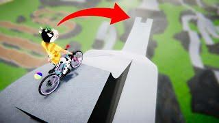 BIKING A RAMP IN THE SKY! (Descenders)