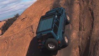 Toyota Land Cruiser 80 series 4x4 straight hill climbing