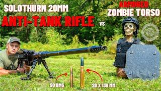 Solothurn 20mm Anti-Tank Rifle vs Armored Zombie Torso (How Lethal Is 20mm ???)