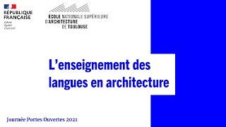 L'enseignement des langues en école architecture