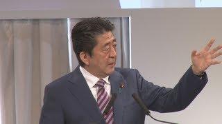 首相、憲法9条改正訴え 自民党大会