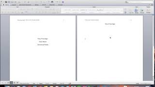 Creating an APA Template for Mac