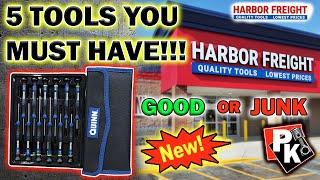 5 HARBOR FREIGHT TOOLS YOU MUST HAVE!!! NEW TOOLS #harborfreight #tools #toolhaul #icon #toolbox