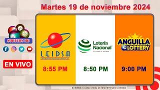 Lotería Nacional LEIDSA y Anguilla Lottery en Vivo │Martes 19  de Noviembre 2024 / 8:55 P.M