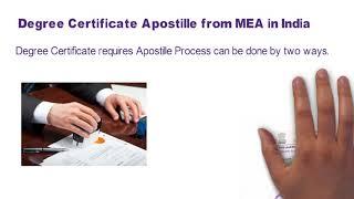 degree certificate apostille in mea | attestation from Ministry of External Affairs