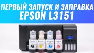 Первый запуск и заправка Epson L3151