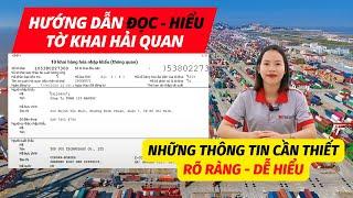 HƯỚNG DẪN ĐỌC - HIỂU TỜ KHAI HẢI QUAN: GIẢI THÍCH RÕ RÀNG VÀ DỄ HIỂU || XUẤT NHẬP KHẨU - LOGISTICS