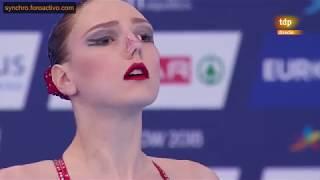 Svetlana Kolesnichenko (RUS) Solo Technical Final Glasgow European Championships 2018