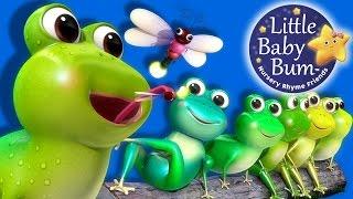 Five Little Speckled Frogs | Nursery Rhymes for Babies by LittleBabyBum - ABCs and 123s