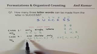 How many three letter words can be made from SUCCESS Permutations