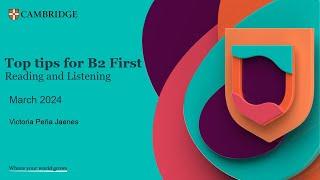 B2 First Top tips for Listening