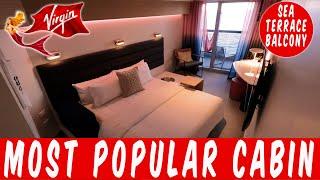 VIRGIN VOYAGES MOST POPULAR CABIN | SCARLET LADY SEA TERRACE BALCONY ROOM TOUR