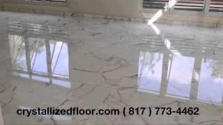 Carrara Marble.  Diamond polishing & Crystallized