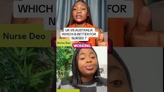Which is better for nurses ? UK VS AUSTRALIA ft @NurseDeo Full video https://youtu.be/gLXLFWh93R0