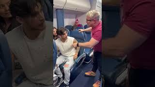 Rude man throws passengers luggage and gets into a fight #airplane #rude #man #luggage #fight #bruh