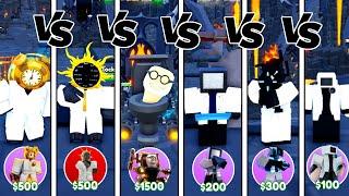 ALL SCIENTISTCAGE vs CLOCKMAN vs MECH vs TV MAN vs LARGEENDLESS MODE | Toilet Tower Defense