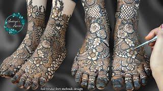 Full Leg Mehndi Design bridal | Latest Feet Mehndi Design | Foot Bridal Mehndi #feetmehndi #bridal