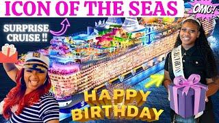 ICON OF THE SEAS + SURPRISE CRUISE  + WORLD'S LARGEST CRUISE SHIP + TRAVEL VLOG