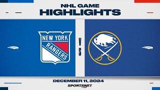 NHL Highlights | Rangers vs. Sabres - December 11, 2024