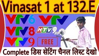 VINASAT-1 1 at 132.0°East Dish setting | Ku band Satellite Tracking New channel ||MB FREE DISH