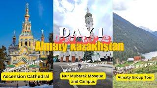 Day 1 in Almaty Part 2 | Book the Group Tours, Visiting a Mosque, Memorial of Glory Park