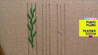 9)*PUNTO PLUMA - FEATHER STITCH - POINT D´EPINE - PONTO ARESTA* [Bordado a mano-Hand Embroidery]