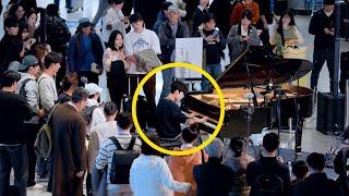 A Boy Plays Crazy Piano Arrangement of Tchaikovsky - Nutcracker At Subway Station (Trepak)