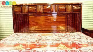 Brown Polish Bed By Almadina Furnitures | Industrial State | Trade Chambers | Furniture Showroom