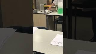 I filmed my science teacher doing an experiment (burnt the ceiling afterwards)