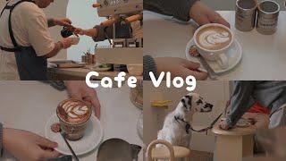 CAFE VLOG ️ 라떼아트 클래스로 하루를 시작하는 임산부  바리스타조이의 카페 브이로그