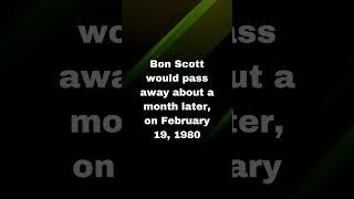 On January 27, 1980, lead singer Bon Scott played his last show with ACDC #onthisday #shorts