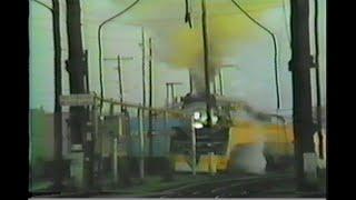 570. SOUTHERN PACIFIC SP 4449 backs out of Brookly Round House Oregon May 1986 with Steam locomotive