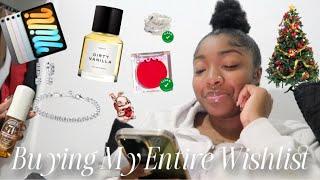 BUYING MY ENTIRE WISHLIST $1000+ | sephora, elf, house of cb, apple, pandora + more