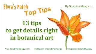 13 Top Tips to get details right in botanical art by Sandrine Maugy