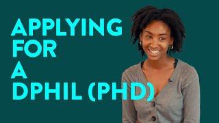 Applying for a DPhil (PhD)