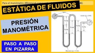 Problema de estática de fluidos - cálculo de la diferencia de presiones