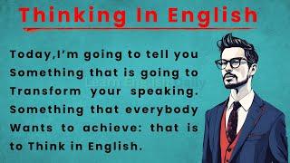 Thinking In English | Shorts Story Level 1 | Learn English | Improve Your English | Graded Reader