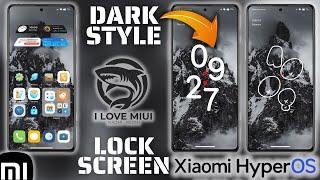 Custom Theme With Dark Style HyperOS Lock Screen On Xiaomi | I Love Miui