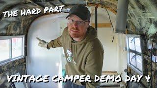 Vintage Camper Reno Continues | Gutting Our Vintage Camper Down To The Shell