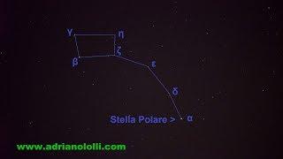 Costellazione Orsa minore video a visione naturale della stella polare