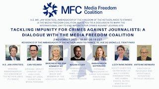 Tackling Impunity for Crimes Against Journalists: A Dialogue with the Media Freedom Coalition