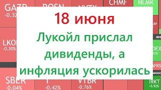 18 июня ► Дивиденды Лукойла / Инфляция ускорилась / Новости и отчеты ► ЧТО С АКЦИЯМИ СЕГОДНЯ