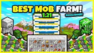 BEST MOB XP FARM EVER!! (VERY FAST!!) In Minecraft Bedrock 1.21